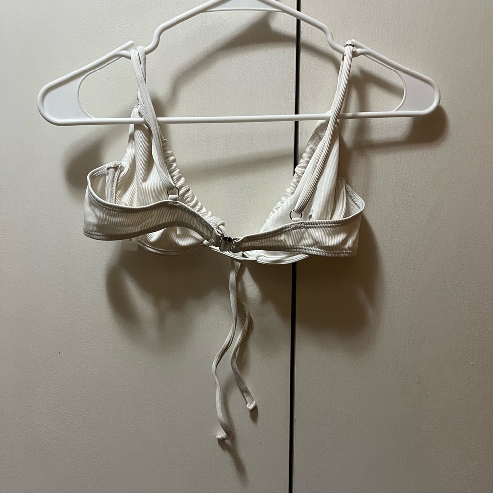 White Tie-Front Bikini with Adjustable Straps - Picture 5 of 7